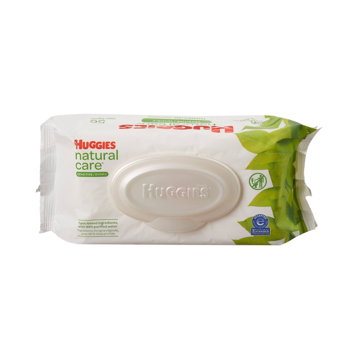Huggies Natural Care Sensitive Baby Wipes, Unscented, Hypoallergenic, 99% Purified Water, 12 Flip-Top Packs (768 Wipes Total), Packaging May Vary