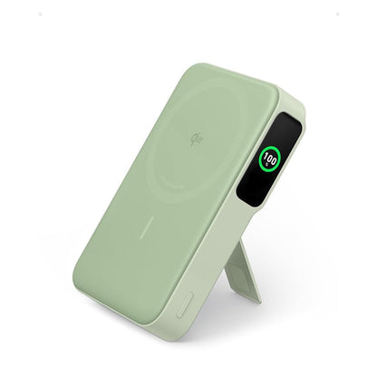Anker MagGo Power Bank, Qi2 Certified 15W Ultra-Fast MagSafe-Compatible Portable Charger, 10,000mAh Battery Pack with Smart Display & Foldable Stand, For iPhone 15/14/13 Only (USB-C Cable Included)