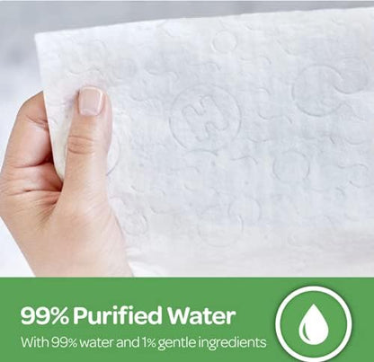 Huggies Natural Care Sensitive Baby Wipes, Unscented, Hypoallergenic, 99% Purified Water, 12 Flip-Top Packs (768 Wipes Total), Packaging May Vary