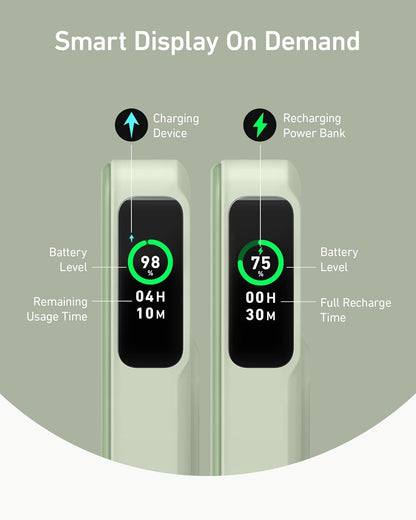 Anker MagGo Power Bank, Qi2 Certified 15W Ultra-Fast MagSafe-Compatible Portable Charger, 10,000mAh Battery Pack with Smart Display & Foldable Stand, For iPhone 15/14/13 Only (USB-C Cable Included)