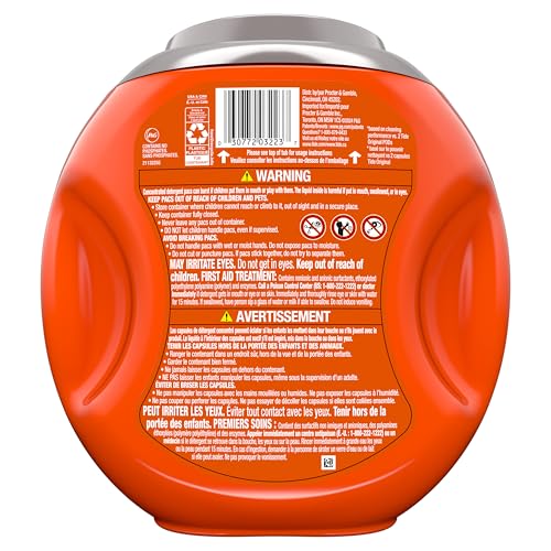 Tide Ultra OXI Power PODS with Odor Eliminators Laundry Detergent Pacs, HE Compatible, Works on Visible and Invisible Dirt, 45 Count Pacs