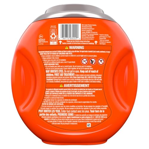 Tide Ultra OXI Power PODS with Odor Eliminators Laundry Detergent Pacs, HE Compatible, Works on Visible and Invisible Dirt, 45 Count Pacs