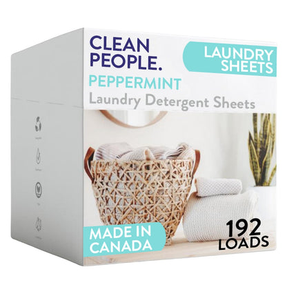 The Clean People Laundry Detergent Sheets - Laundry Soap - Ultra Concentrated, Recyclable Packaging, Stain Fighting - Fresh Scent, 32 Pack