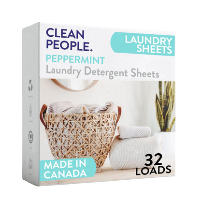 The Clean People Laundry Detergent Sheets - Laundry Soap - Ultra Concentrated, Recyclable Packaging, Stain Fighting - Fresh Scent, 32 Pack