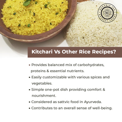 Indian Brown Basmati Rice & Lentil Kitchari Mix - Protein Superfood Jar