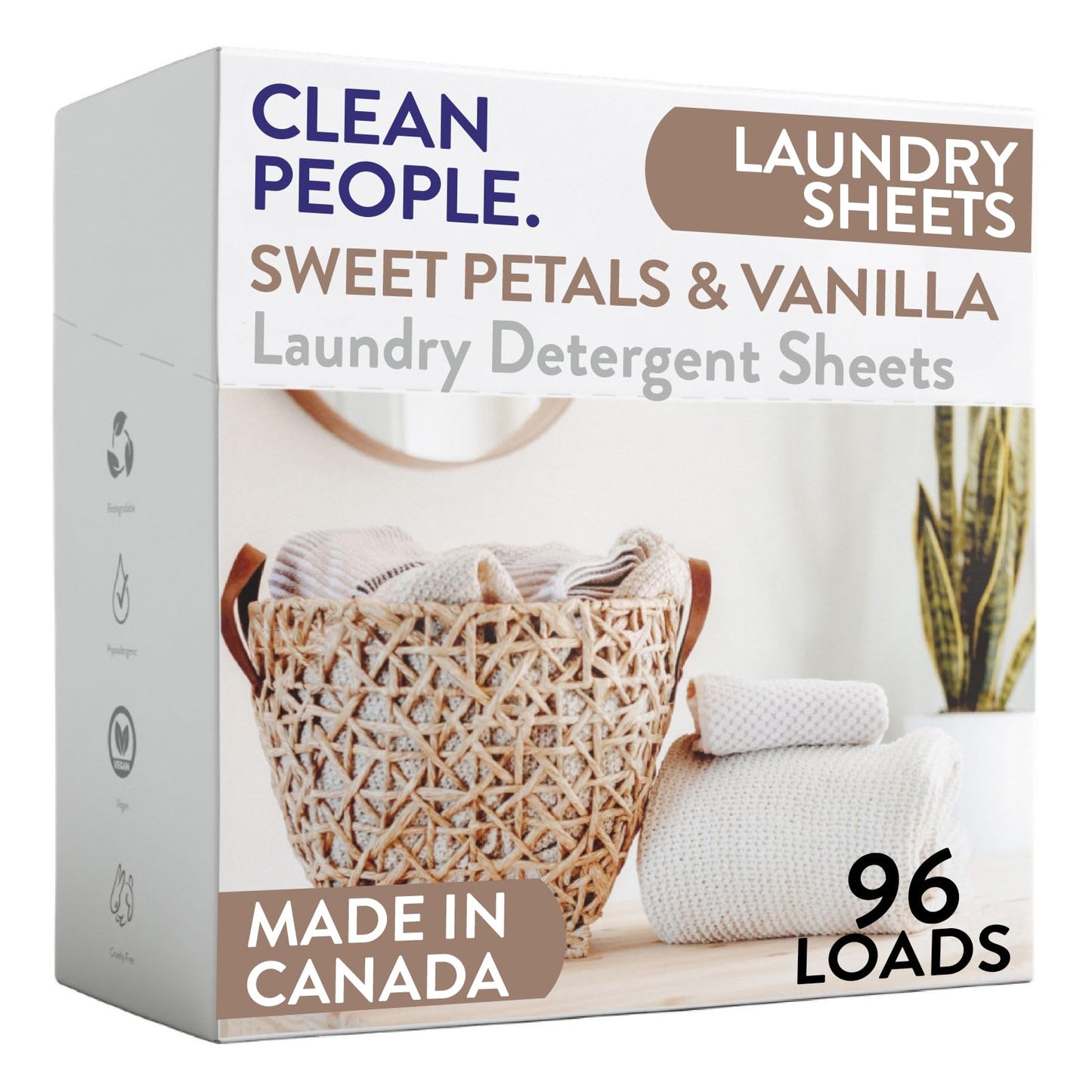 The Clean People Laundry Detergent Sheets - Laundry Soap - Ultra Concentrated, Recyclable Packaging, Stain Fighting - Fresh Scent, 32 Pack