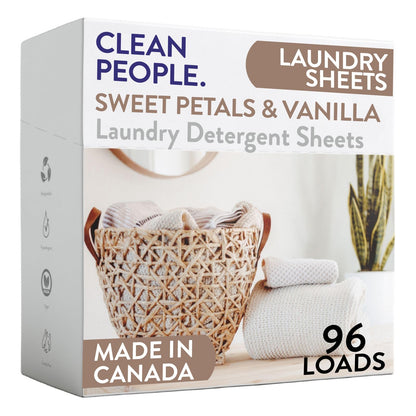 The Clean People Laundry Detergent Sheets - Laundry Soap - Ultra Concentrated, Recyclable Packaging, Stain Fighting - Fresh Scent, 32 Pack