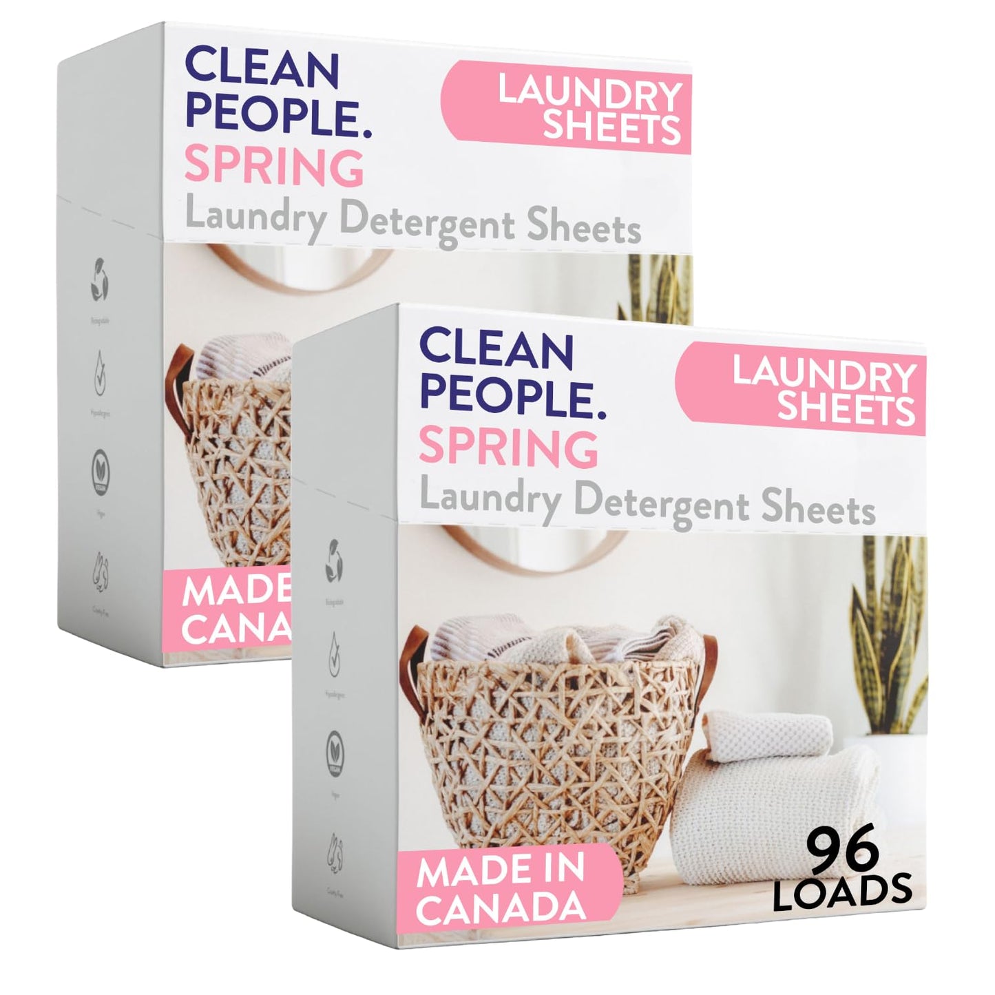 The Clean People Laundry Detergent Sheets - Laundry Soap - Ultra Concentrated, Recyclable Packaging, Stain Fighting - Fresh Scent, 32 Pack
