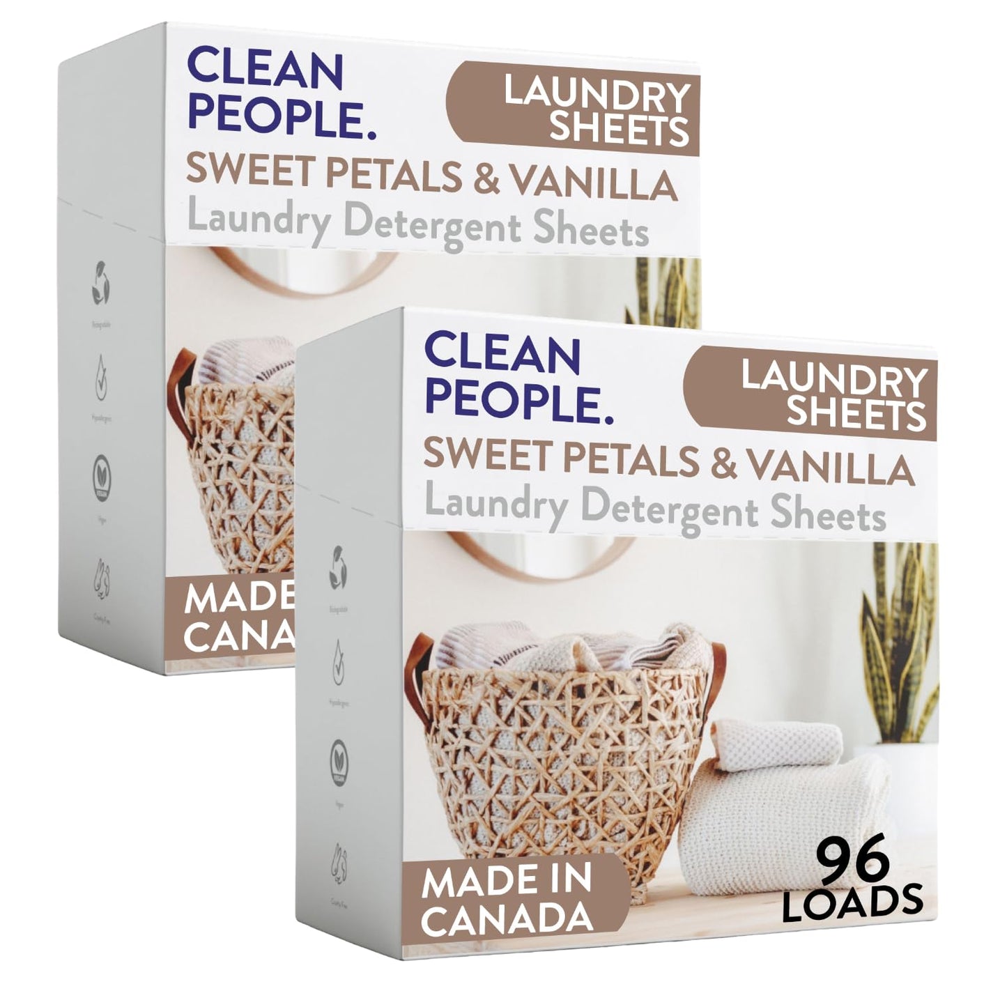 The Clean People Laundry Detergent Sheets - Laundry Soap - Ultra Concentrated, Recyclable Packaging, Stain Fighting - Fresh Scent, 32 Pack