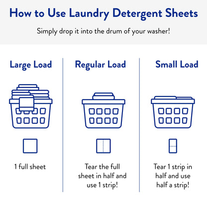The Clean People Laundry Detergent Sheets - Laundry Soap - Ultra Concentrated, Recyclable Packaging, Stain Fighting - Fresh Scent, 32 Pack