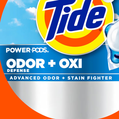 Tide Ultra OXI Power PODS with Odor Eliminators Laundry Detergent Pacs, HE Compatible, Works on Visible and Invisible Dirt, 45 Count Pacs