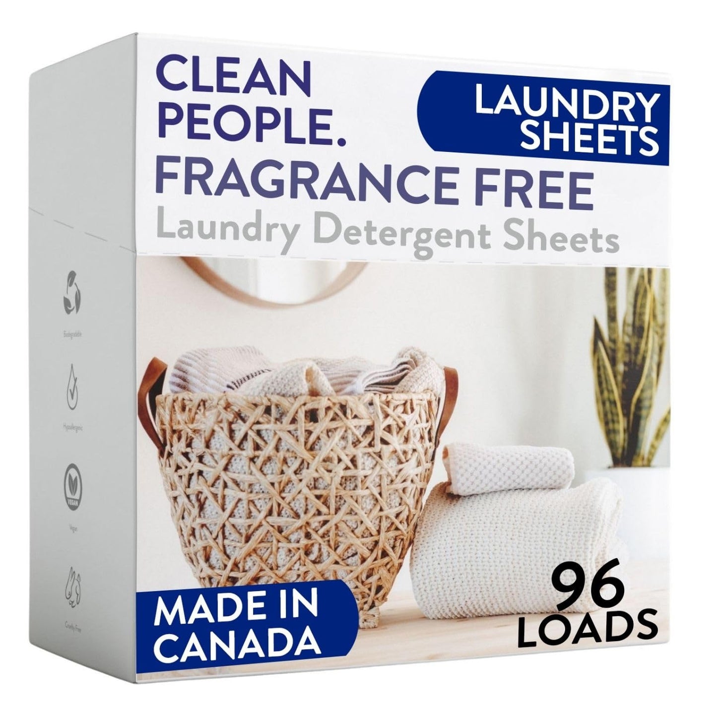 The Clean People Laundry Detergent Sheets - Laundry Soap - Ultra Concentrated, Recyclable Packaging, Stain Fighting - Fresh Scent, 32 Pack