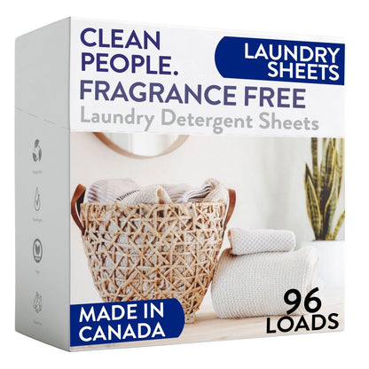 The Clean People Laundry Detergent Sheets - Laundry Soap - Ultra Concentrated, Recyclable Packaging, Stain Fighting - Fresh Scent, 32 Pack