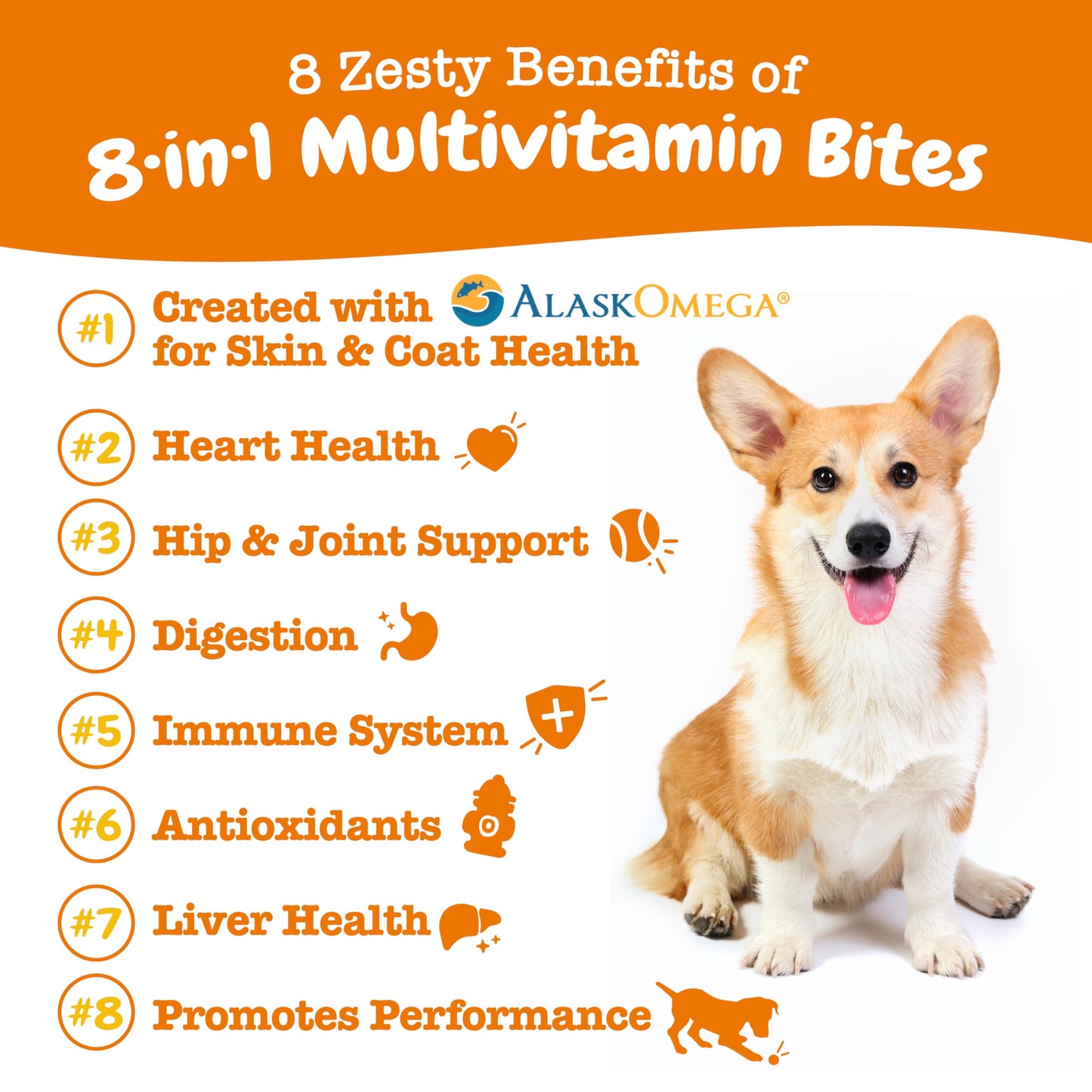 Zesty Paws Multivitamin Treats for Dogs, Glucosamine Chondroitin Joint Support + Digestive Enzymes & Probiotics, Grain Free Dog Vitamins and Supplements for Skin & Coat, Peanut Butter - 90ct