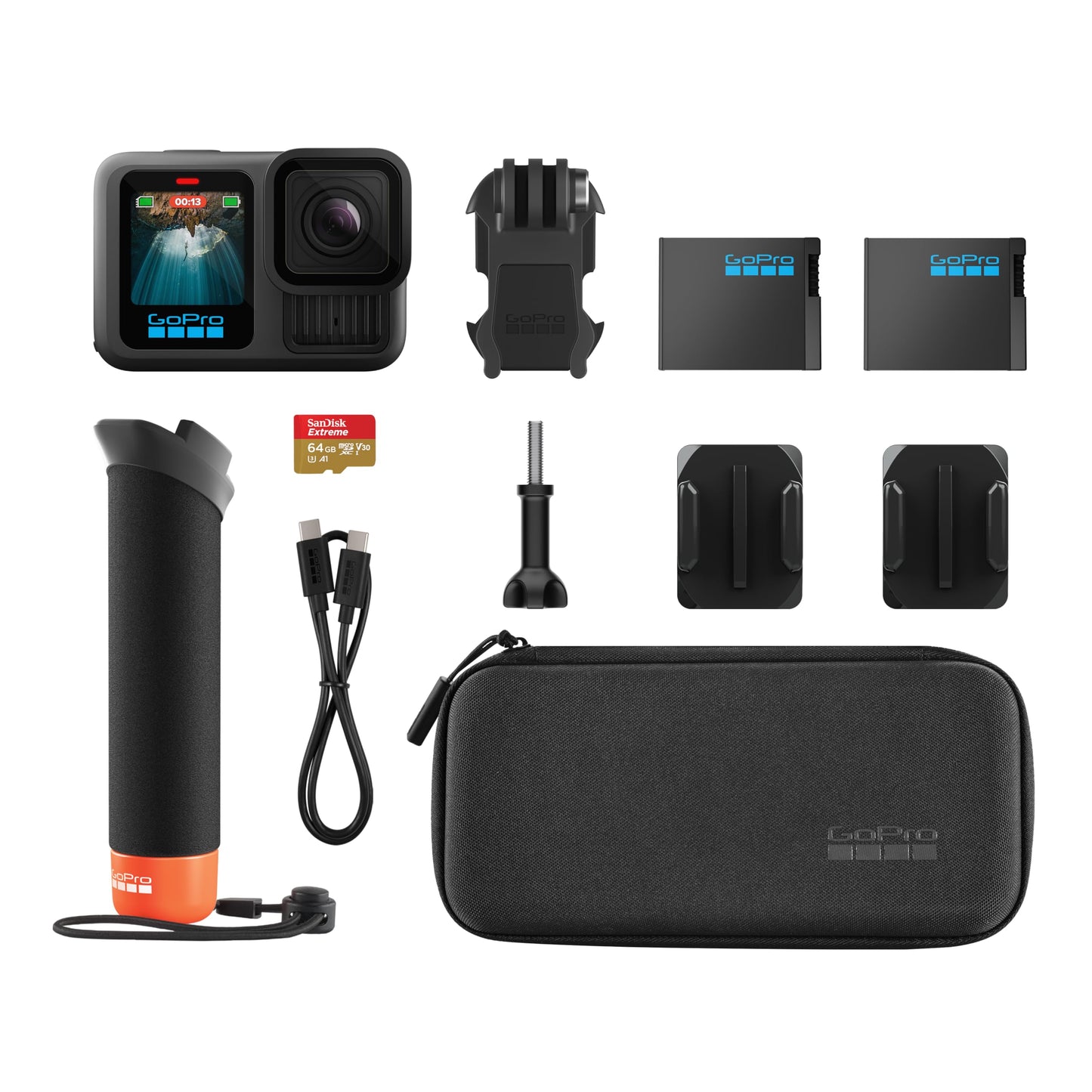 GoPro HERO13 Black - Waterproof Action Camera with 5.3K60 Video, 27MP Photo + Compatability with HB-Series Lenses