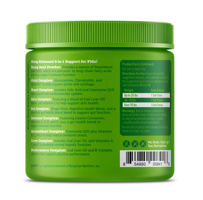 Zesty Paws Multivitamin Treats for Dogs, Glucosamine Chondroitin Joint Support + Digestive Enzymes & Probiotics, Grain Free Dog Vitamins and Supplements for Skin & Coat, Peanut Butter - 90ct