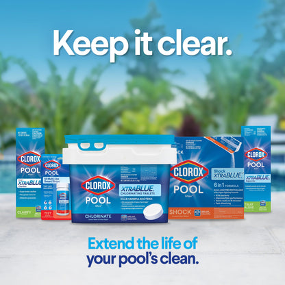 Clorox Pool&Spa XTRABLUE 3” Chlorinating Tablets, Individually Wrapped, Kills Bacteria & Stops Algae (5 LB)