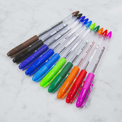 G-Flex Color Oil-Gel Ink Pen w/ Cushion Grip - 10 Pack